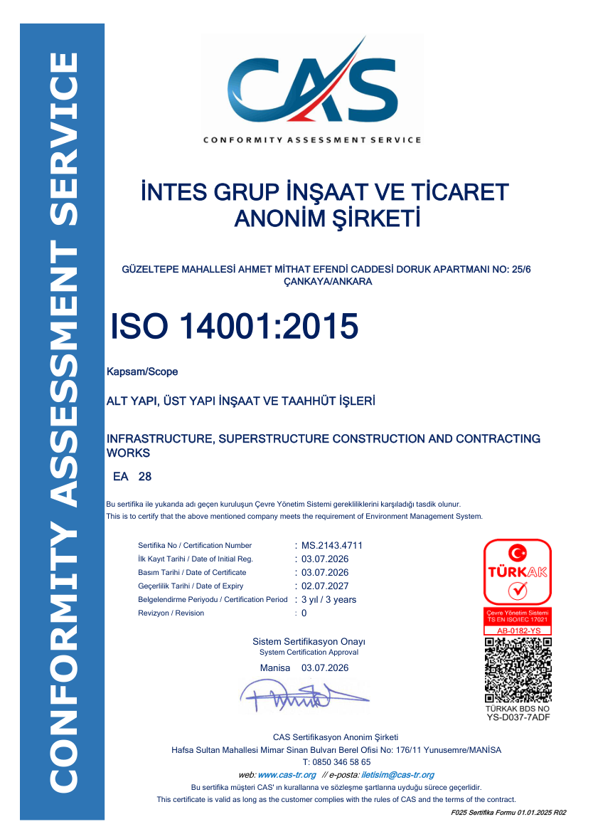 CAS ISO 14001:2015 sertifika önizlemesi